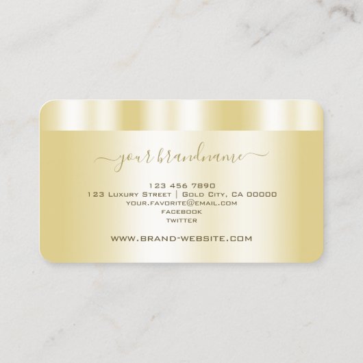 Zeer elegante Gold Effect Professional en Noble Visitekaartje (Achterkant)