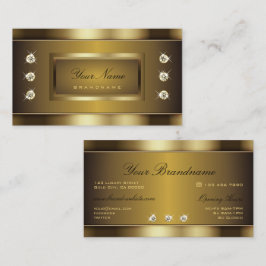 Zeer elegante Golden Effects met Diamanten Graphic Visitekaartje