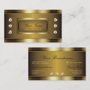 Zeer elegante Golden Effects met Diamanten Graphic Visitekaartje