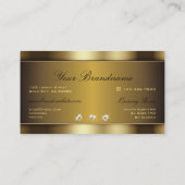 Zeer elegante Golden Effects met Diamanten Graphic Visitekaartje (Achterkant)