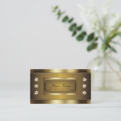Zeer elegante Golden Effects met Diamanten Graphic Visitekaartje (Staand voorkant)