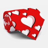 Zeer elegante liefdesharten en Valentijnsdag Stropdas (Opgerold)