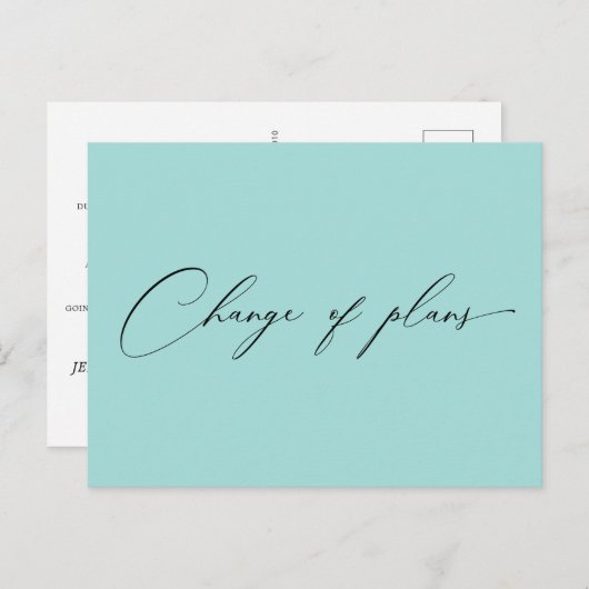 zeer elegante manuscriptverandering van plannen br briefkaart (Voorkant / Achterkant)