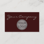 Zeer Elegante Maroon Grijs Gekleurde Stijl met Log Visitekaartje (Voorkant)