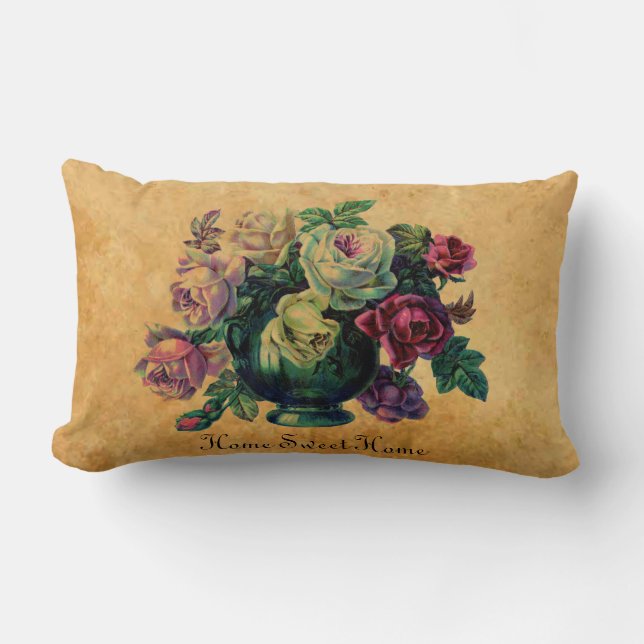 Zeer elegante  Rozen Home Sweet Home Kussen (Voorkant)