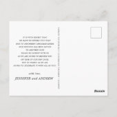 Zeer elegante script verandering van huwelijksplan briefkaart (Achterkant)