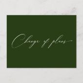 Zeer elegante script verandering van huwelijksplan briefkaart (Voorkant)