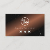Zeer elegante zwarte bruinkooldiamanten voegen Log Visitekaartje (Voorkant)