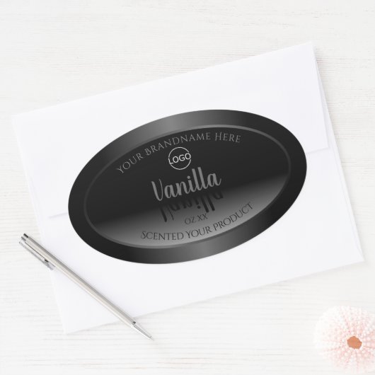 Zeer elegante zwarte en witte etiketten van het Pr (Envelop)