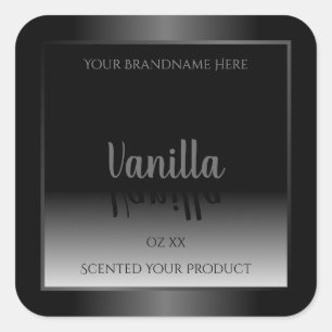 Zeer elegante zwarte en witte ombre-productetikett vierkante sticker