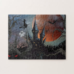Zeer eng Donkere nacht met maan Legpuzzel