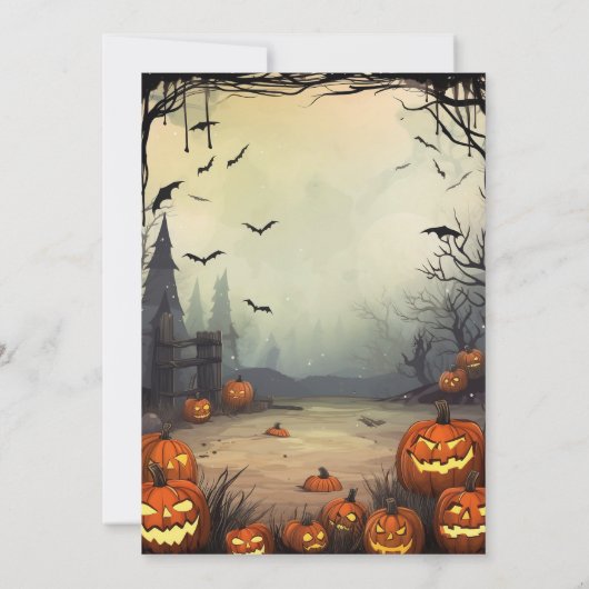 Zeer eng Halloween feest Kaart (Achterkant)