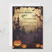 Zeer eng Halloween Verjaardagsfeest Kaart (Voorkant)