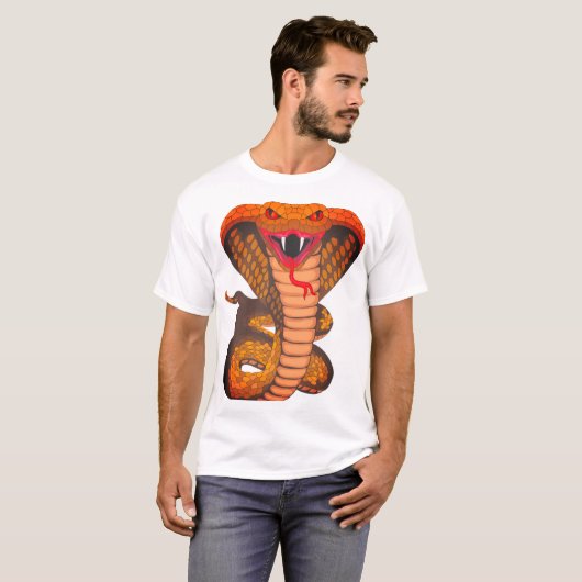 Zeer enge snake afbeelding T-shirt ontwerp (Voorkant volledig)