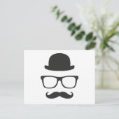 Zeer Engelse Mustache Briefkaart (Staand voorkant)