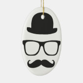 Zeer Engelse Mustache Keramisch Ornament (Rechts)