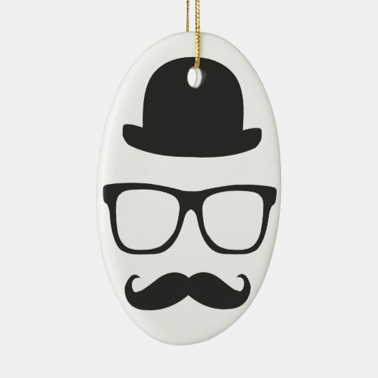 Zeer Engelse Mustache Keramisch Ornament (Rechts)