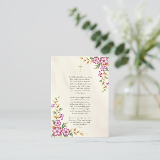Zeer felle bloemen katholieke zwangerschapsgebed K Plaatskaartje (Staand voorkant)