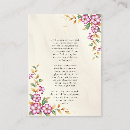 Zeer felle bloemen katholieke zwangerschapsgebed K Plaatskaartje (Voorkant)