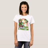 Zeer fijn Iers Beer met vlag 2 T-shirt (Voorkant volledig)