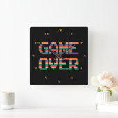 Zeer fijn klassiek arcadespel over de muur vierkante klok (Huis)