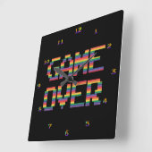 Zeer fijn klassiek arcadespel over de muur vierkante klok (Hoek)