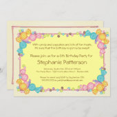 Zeer fijn Snoep Gedekte Kindergeboortedag Kaart (Voorkant / Achterkant)