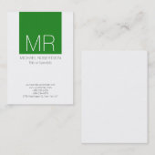 Zeer fijn wit Visitekaartje groen voor bos (Voorkant / Achterkant)