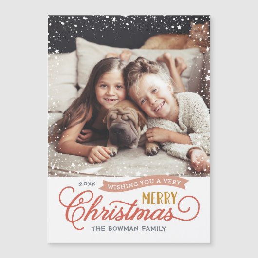 Zeer fijne Magnetic Holiday-fotokaart (Voorkant)