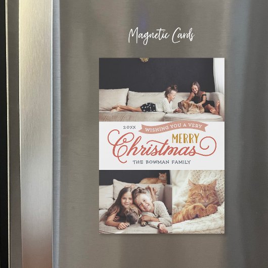 Zeer fijne Magnetic Holiday-fotokaart