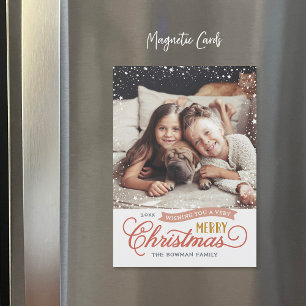 Zeer fijne Magnetic Holiday-fotokaart
