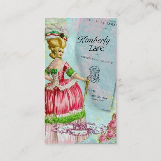 Zeer Franse oproepkaart Contactkaartje (Voorkant)