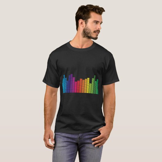 Zeer fun Digital Graphic Equalizer T-Shirt (Voorkant volledig)