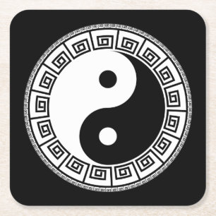 Zeer Fun Yin en Yang Kartonnen Onderzetters