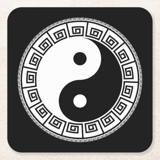 Zeer Fun Yin en Yang Kartonnen Onderzetters (Voorkant)