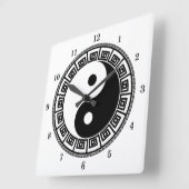 Zeer Fun Yin en Yang Vierkante Klok (Hoek)