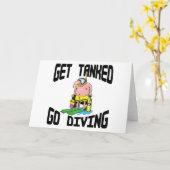 Zeer Funny SCUBA Diving Kaart (Gele Bloem)