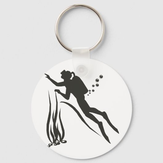 Zeer Funny SCUBA-duiker Sleutelhanger (Voorkant)