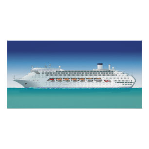 Zeer gedetailleerd cruiseschip perfect poster