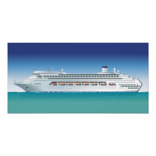 Zeer gedetailleerd cruiseschip perfect poster (Voorkant)