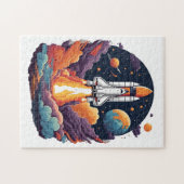 Zeer gedetailleerde raket lancering, verloren in G Legpuzzel (Horizontaal)