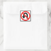 Zeer gefingeerd Klassiek Geen U Draai Sign Sticker (Tas)