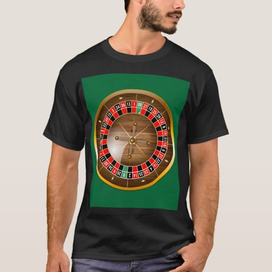 Zeer gefingeerde Amerikaanse roulette Wheel T-Shir T-shirt (Voorkant)