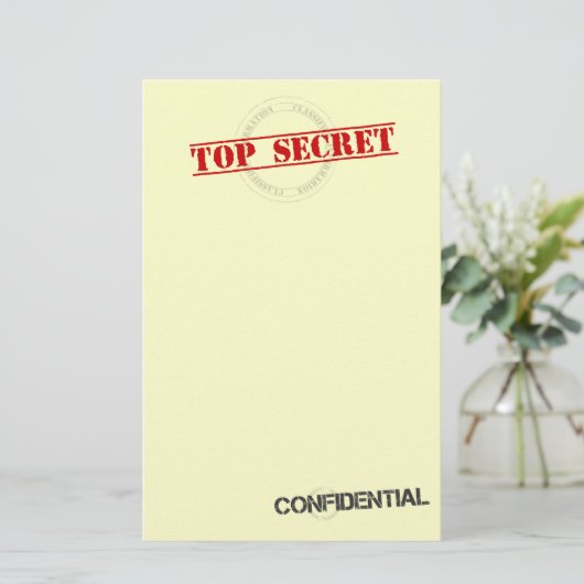 Zeer geheim Briefpapier (Staand voorkant)