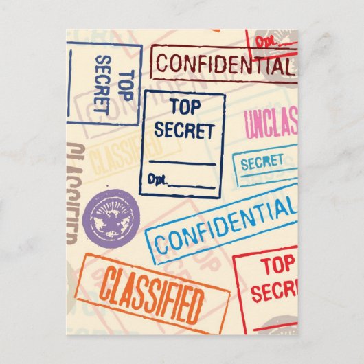 Zeer geheim - Buiten houden Briefkaart (Voorkant)