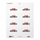 Zeer geheim etiket (Full Sheet)