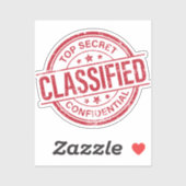 Zeer geheim geheim geheim geheim gerubriceerde ron sticker (Vel)