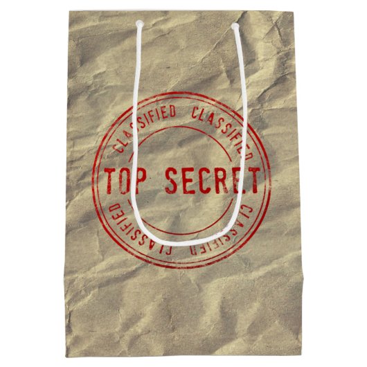 Zeer geheim gekreukeld papier voor novelty Gift Ba Medium Cadeauzakje (Achterkant)