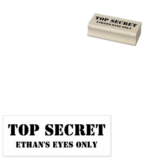 Zeer geheim // Je ogen zijn alleen aangepast Rubberstempel (Gestempeld)