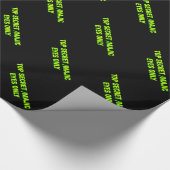 Zeer geheim/Mallische ogen slechts (Groen op Zwart Cadeaupapier (Hoek)